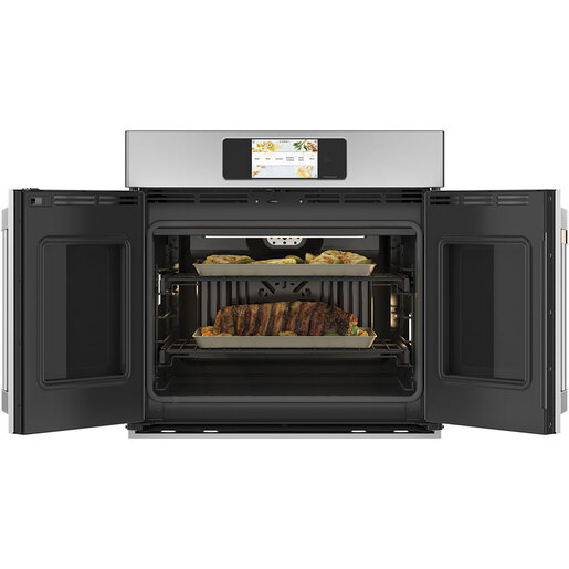 C-Cafe-Horno-Electrico-30-pulgadas-Inoxidable-CTS90FP2N2S1-Abierto-Con-Props