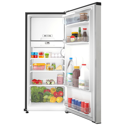 D-RMA210PYMRMA-5-Mabe-refrigerador-210L-Inox-Mate-Abierto-Con-Props