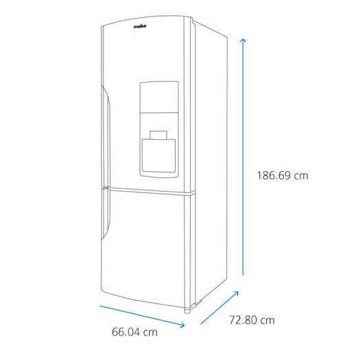 F-Mabe-Refrigerador-400-L-Inox-Mate-RMB400IAMRMA-Isometrico