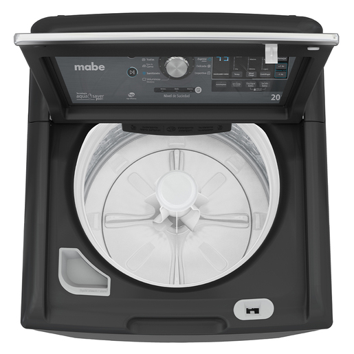 G-LMH70211WDAB00-3-Mabe-Lavadora-Hibridas-Con-Agitador-20kg-Diamond-Gray-Cenital-abierta