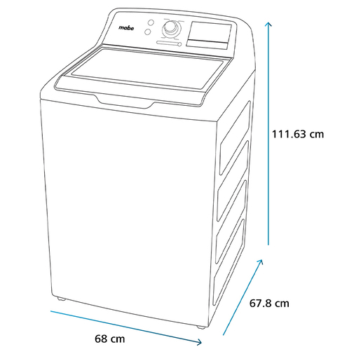 Lavadora Automática Aqua Saver Green High Efficiency 22 kg Blanca con Sanitizado Mabe - LMH72211WBAB00