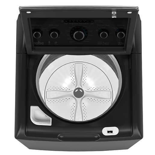 H-Mabe-Lavado-22kg-Diamond-Gray-LMH72205WDAB10-Cenital-Abierto