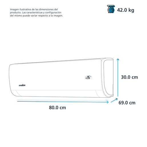 Aire Acondicionado 24K BTU Blanco Mabe - MMI24HDBWCAAXMI8