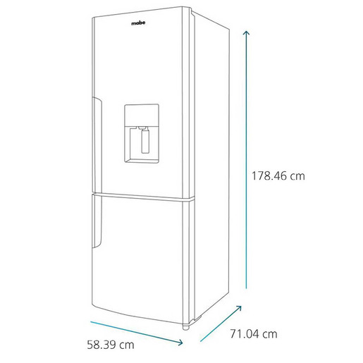 Refrigerador Bottom Freezer 300 L Inoxidable Mabe - RMB300IZMRX0
