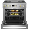 F-RANGE-36INCH-STAINLESS-STEEL-ZGP364NDT1SS-MONOGROM-OPEN-IN-USE