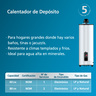 Calentador automático de Depósito Gas Natural 1 servicio 38 L (10 Galones) Mabe - CDM40SNA