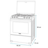 Estufa de Piso 76 cm (30 pulgadas) Inoxidable Mabe - EMH7614DATSS0A