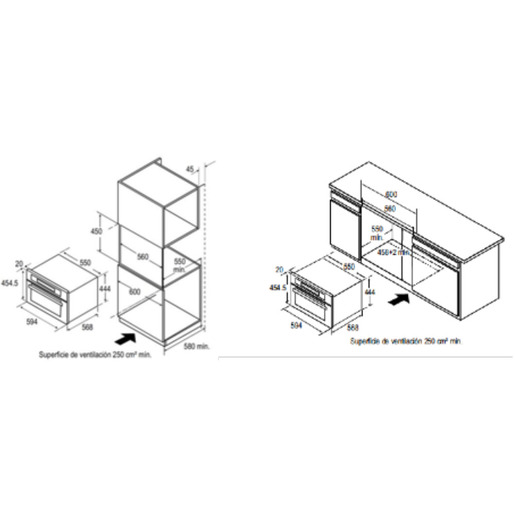 Horno combi empotrable 60 cm Acero Inoxidable vidrio Negro GE Profile - FCEGEP0441A2IN