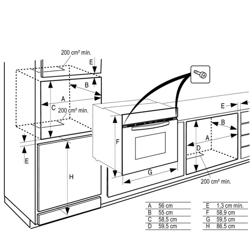 Horno empotrable 60cm Acero Inoxidable vidrio Negro GE Profile - HGP6071E