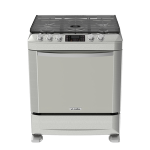 Estufa de Piso 76 cm Acero Inoxidable Vidrio Espejo Io Mabe - IO7665GETII0A Estufa de Piso 76 cm Acero Inoxidable Vidrio Espejo Io Mabe - IO7665GETII0A