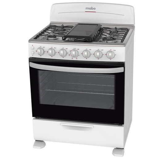 Estufa de piso 76 cm Blanca/Inoxidable Mabe - EM7654BB3