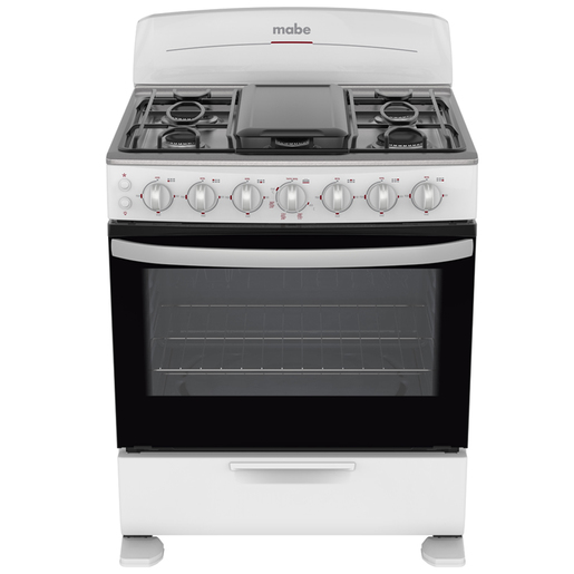 Estufa de piso 76 cm Blanca/Inoxidable Mabe - EM7658BB3