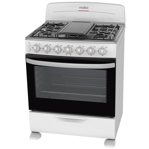 Estufa de piso 76 cm Blanca/Inoxidable Mabe - EM7658BB3