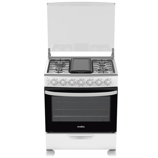 Estufa de piso 76 cm Blanca/Inoxidable Mabe - EM7681CBI2