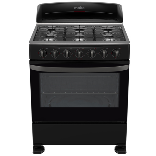 Estufa de piso 76 cm Negra/Inoxidable Mabe - EM7600NIE3 Estufa de piso 76 cm Negra/Inoxidable Mabe - EM7600NIE3