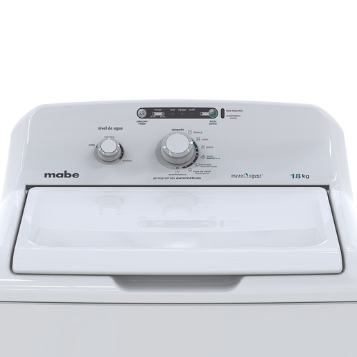 Lavadora Automática Aqua Saver Green 18 kg Blanca Mabe - LMA78112CBAB00