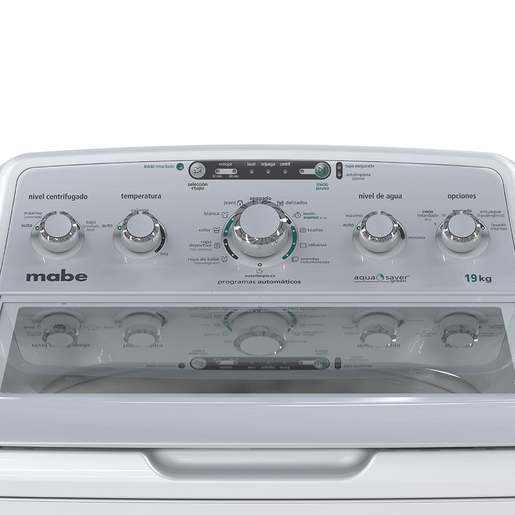 Lavadora Automática Aqua Saver Green 19 kg Blanca Mabe - LMA79115VBAB0