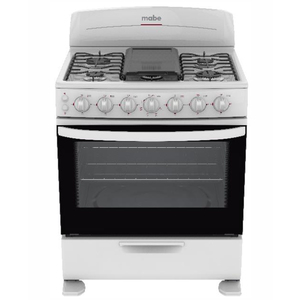 Estufa de piso 76 cm Blanca/Inoxidable Mabe - EM7658BB3B Estufa de piso 76 cm Blanca/Inoxidable Mabe - EM7658BB3B