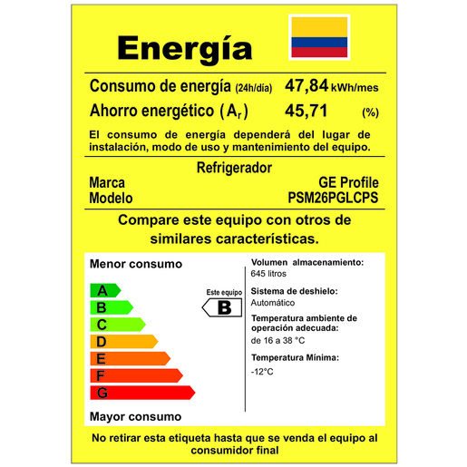 Refrigerador No Frost de 755 L Black Steel Mabe GE Profile - PSM26PGLACPS