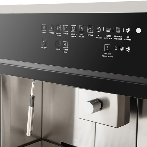 Cafetera de empotre 60cm Acero Inoxidable vidrio Negro GE Profile - ACP611I