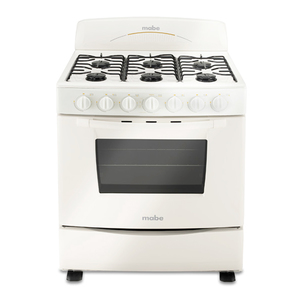 Estufa de piso 76 cm Blanca / inoxidable Mabe - EM7650BIE1A Estufa de piso 76 cm Blanca / inoxidable Mabe - EM7650BIE1A