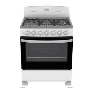 Estufa de piso 76 cm Blanca / inoxidable Mabe - EM7652BIE1B Estufa de piso 76 cm Blanca / inoxidable Mabe - EM7652BIE1B