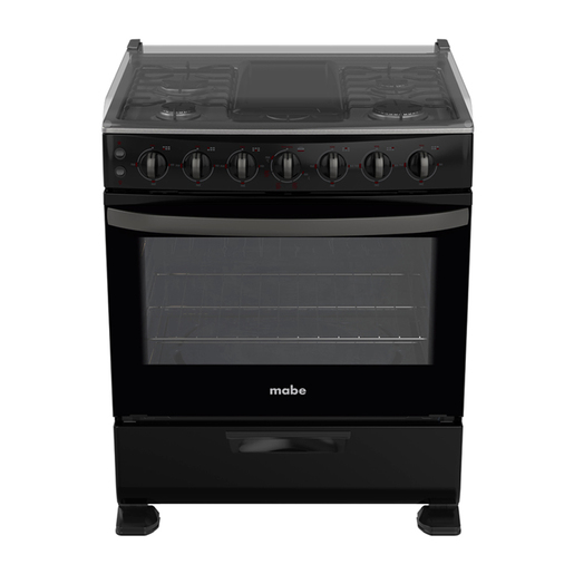 Estufa de piso 80 cm Negra / inoxidable Mabe - EM7681CNI0E