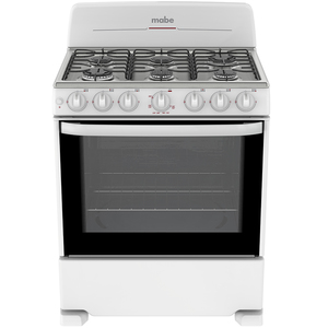 Estufa de piso 76 cm Blanca/Inoxidable Mabe - EEM7640BAIB0B Estufa de piso 76 cm Blanca/Inoxidable Mabe - EEM7640BAIB0B