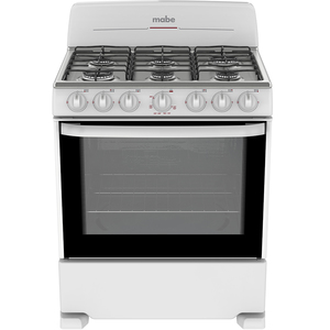 Estufa de piso 76 cm Blanca/Inoxidable Mabe - EM7641BAIB0B Estufa de piso 76 cm Blanca/Inoxidable Mabe - EM7641BAIB0B