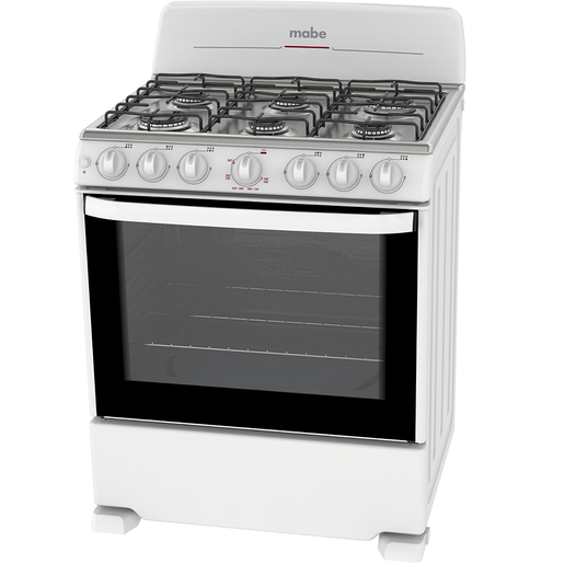 Estufa de Piso 76 cm Blanca/Inoxidable Mabe - EM7645BAIB0