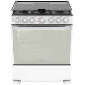 Estufa de piso 76 cm Blanca/Inoxidable Mabe - EM7656CSIB0B Estufa de piso 76 cm Blanca/Inoxidable Mabe - EM7656CSIB0B
