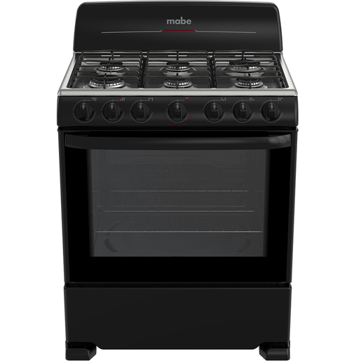 Estufa de piso 76 cm Negra/Inoxiable Mabe - EM7641BAIN0