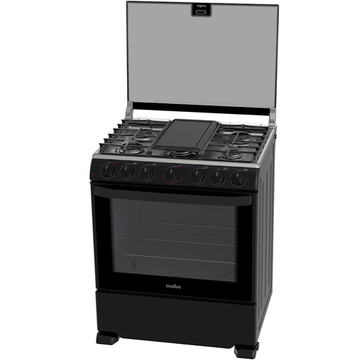 Estufa de Piso 76 cm Negra/Inoxidable - EM7656CSIN0