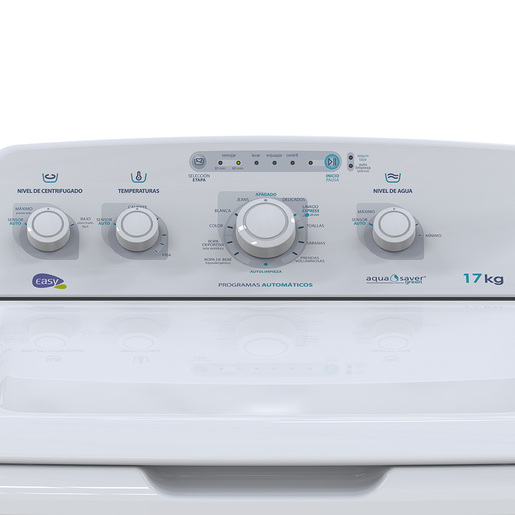Lavadora Aqua Saver Green automática 17 Kg Blanca Easy - LEA77114CBAB03