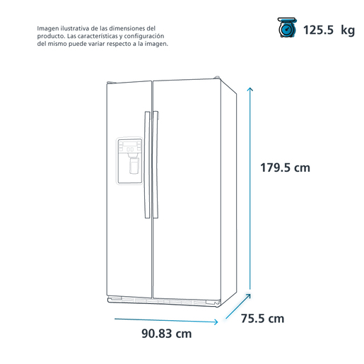 Refrigerador Side by Side 673 L Inoxidable IO Mabe - ONM23WKZAFGS