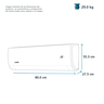 Minisplit Inverter Frío 115 V 12,000 BTU´s Blanco Mabe - MMI12CABWCA6ME8