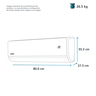 Minisplit Inverter Frío 220 V 12,000 BTU´s Blanco  Mabe - MMI12CDBWCAME9