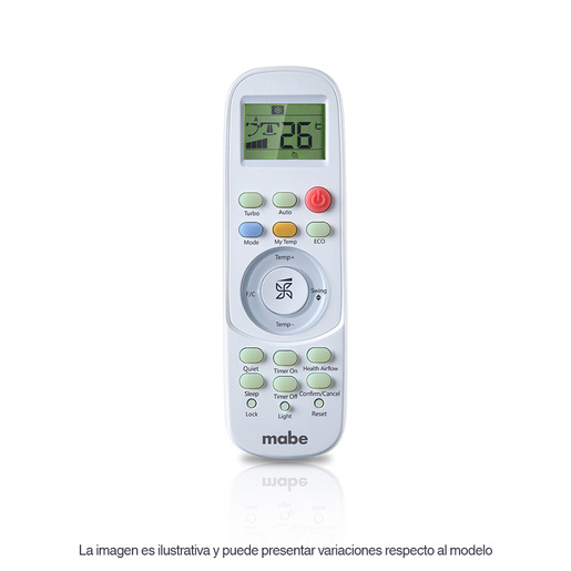 Aire Acondicionado Mini Split Inverter Frío-Calor 115 V 1 Tonelada (12,000 BTU) Blanco Mabe - MMI12HABWCA6M8