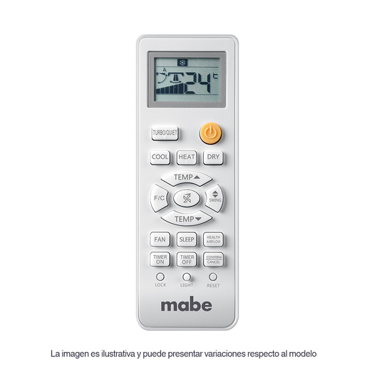 Aire Acondicionado Mini Split Tradicional Solo Frío 220 V 2 Toneladas (24,000 BTU) Blanco Mabe - MMT24CDBWCAM1