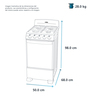 Estufa de piso 50 cm Plata Mercury Mabe - EM5041BAIS0B