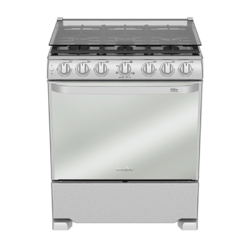 Estufa de Piso 76 cm Acero Inoxidable Mabe - EM7662CFIX1B