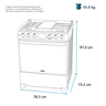 Estufa de Piso 76 cm Acero Inoxidable Mabe - EM7695CFIX0B