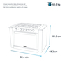 Estufa de Empotre 80 cm Acero Inoxidable Mabe - XOC80800CT1A