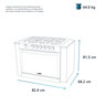 Estufa de Empotre 80 cm Acero Inoxidable Mabe - XOC80802CT0B