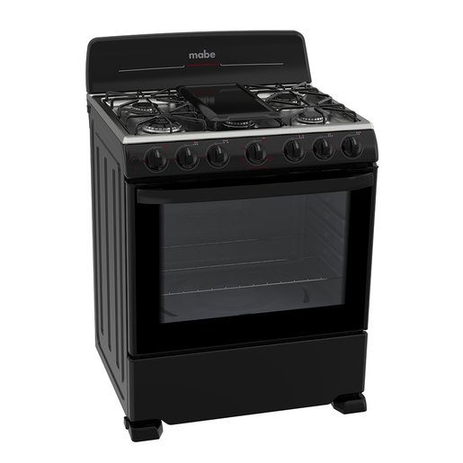 Estufa de gas 76 cm Negra Mabe - EM7650BSIN0B