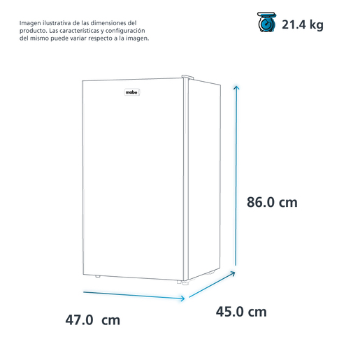 Frigobar Manual 90 L (4 pies) Blanco Mabe - RMF0411YMXB1