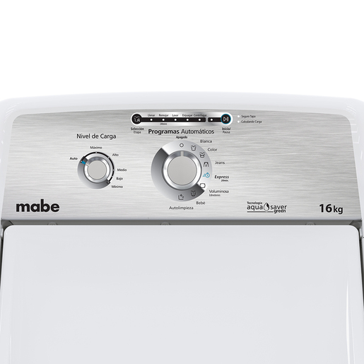 Lavadora Automática 16 Kg Blanca Mabe - LMA76112CBAB01
