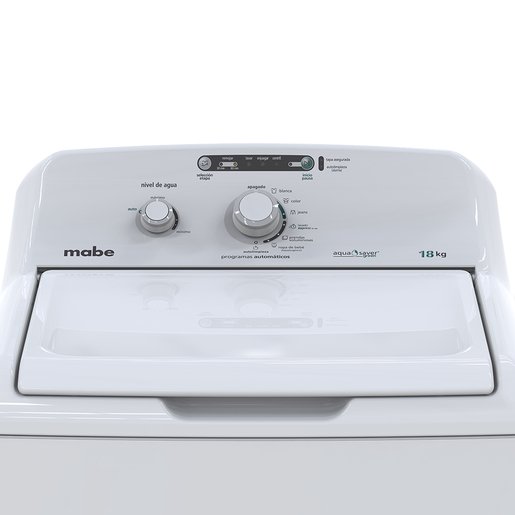 Lavadora Automática Aqua Saver Green 18 kg Blanca Mabe - LMA78112CBAB02