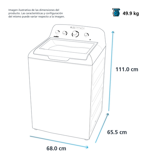 Lavadora Automática 19 Kg Blanca Mabe - LMA79113VBAB03