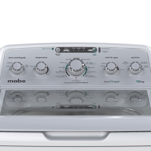 Lavadora Automática Aqua Saver Green 19 kg Blanca Mabe - LMA79115VBAB02